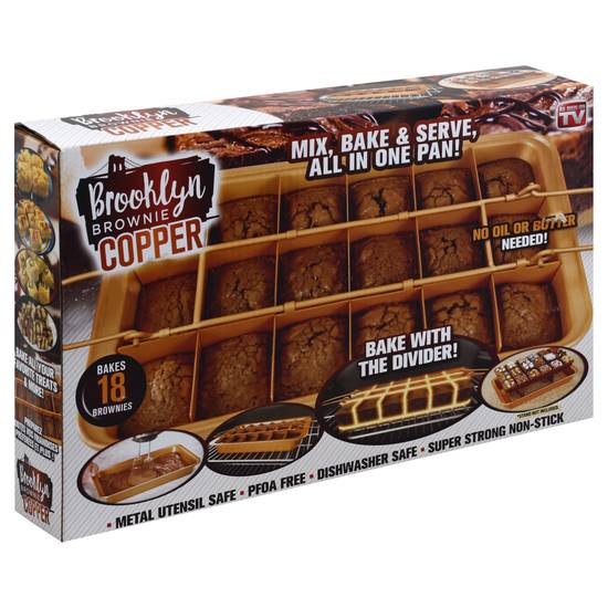 Brownie Pan Heat Resistant Steel Baking Trays With Dividers Cake Pan  Brooklyn Brownie Copper Nonstick Baking