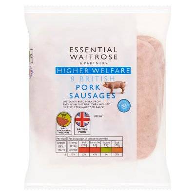 Waitrose & Partners Essential British Pork Sausages (454g)