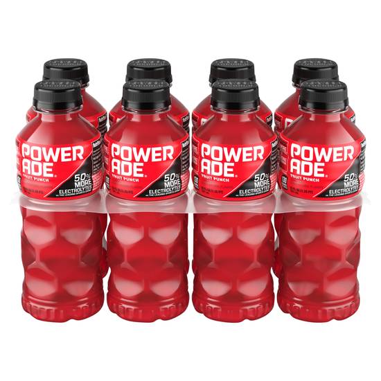Powerade Fruit Punch Sports Drink With Vitamins B3 B6 & B12 (6 ct, 20 fl oz)