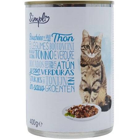 Simpl - Pâtée pour chat adulte en sauce au thon (400g)
