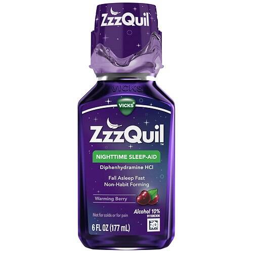 ZzzQuil Nighttime Sleep Aid Warming Berry - 6.0 fl oz