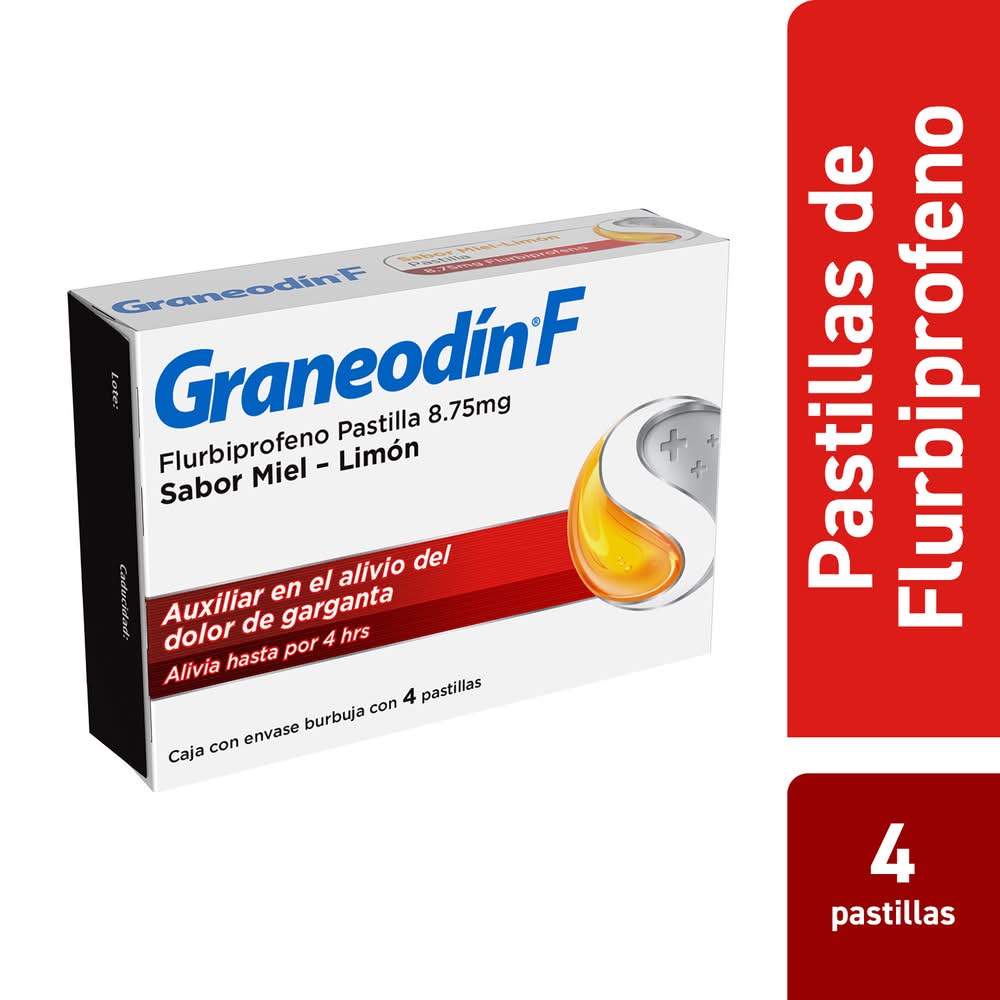 Graneodín · F flurbiprofeno pastillas 8.75 mg, miel limón (4 un)