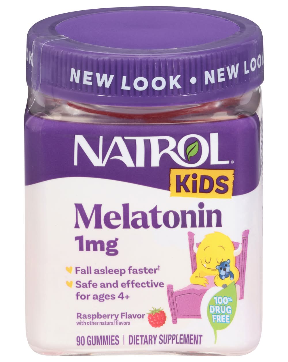 Natrol Kids Melatonin Sleep Supplement Gummies, Raspberry (3.6 oz, 90 ct)