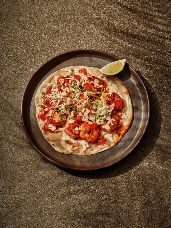 Spicy Garlic Shrimp Taco