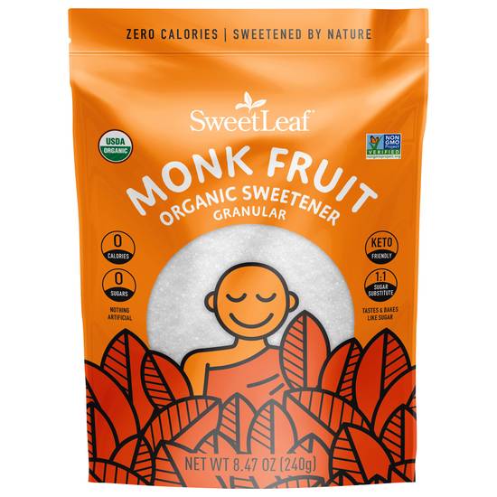 Sweetleaf Organic Granular Monk Fruit Sweetener (8.5 oz)