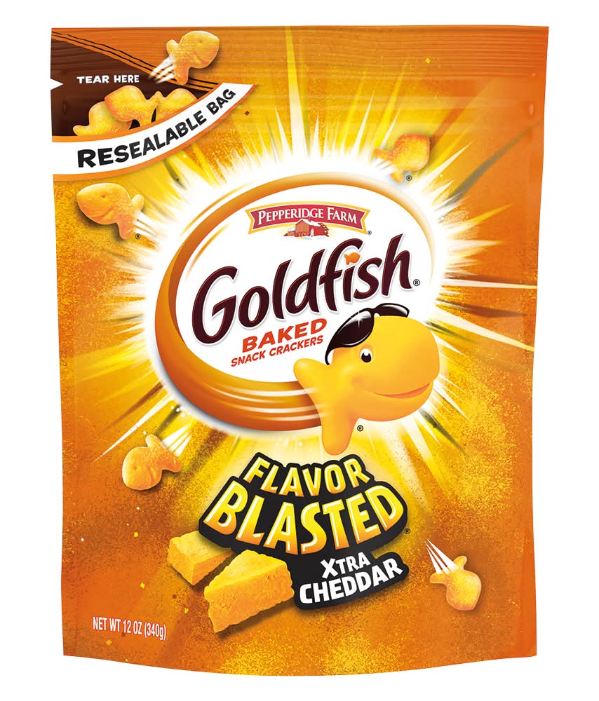 Pepperidge Farm Goldfish Baked Snack Crackers, Xtra Cheddar (12 oz)
