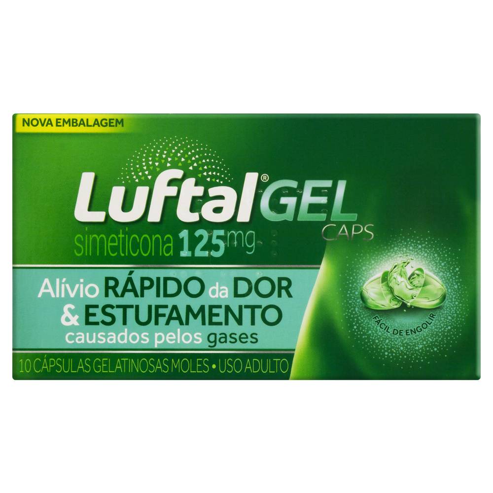 Luftal simeticona 125mg gel caps (10 cápsulas)