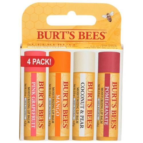 Burt's Bees Super Fruit Lip Balm 4 Pack