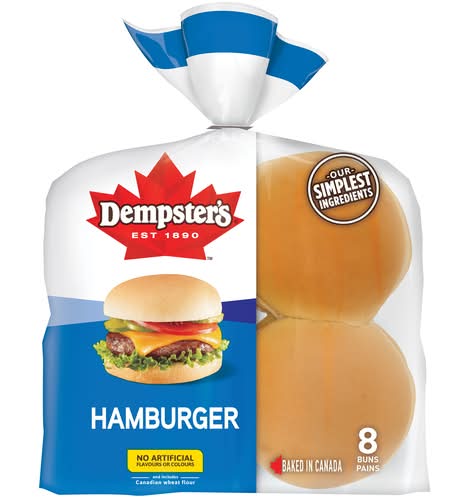 Dempster'S Petit Pain Blanc À Hamburger 8 Un 360 G / Dempster's Hamburger Buns White 8 Pack 360 g