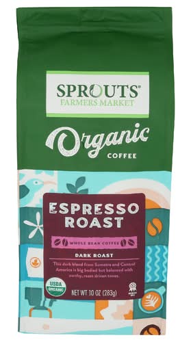Sprouts Organic Espresso Roast Dark Roast Whole Bean Coffee