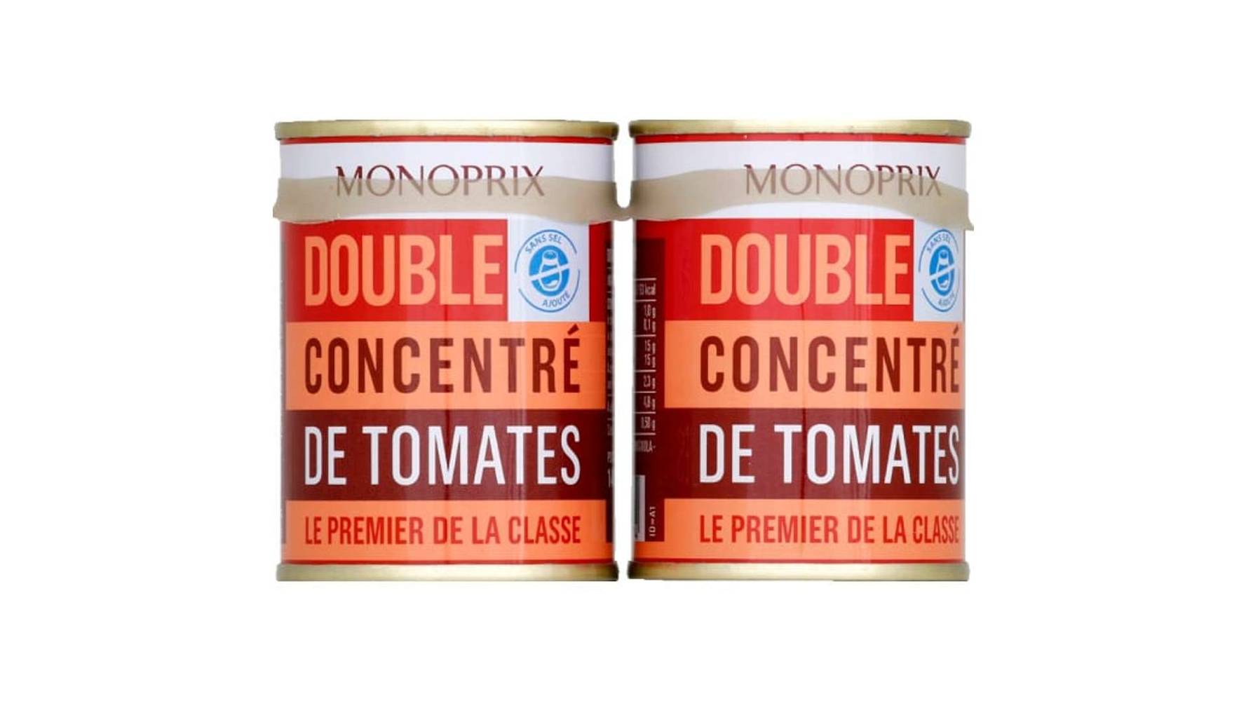 Monoprix Double concentré de tomates Les 2 pots de 140g