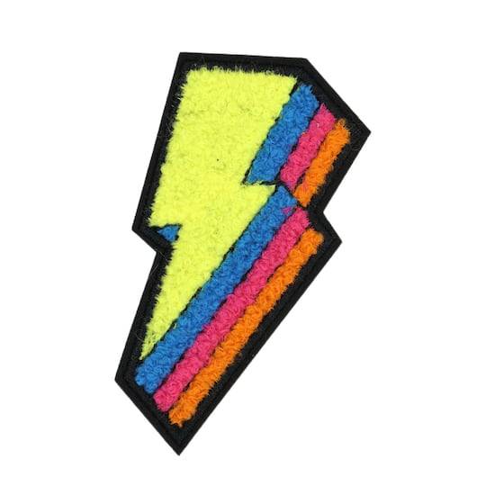 Iron-On & Adhesive Lightning Embroidered Patch By Make Market