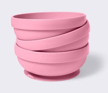 Cloud Island Suction Bowls, Pink (3 ct)