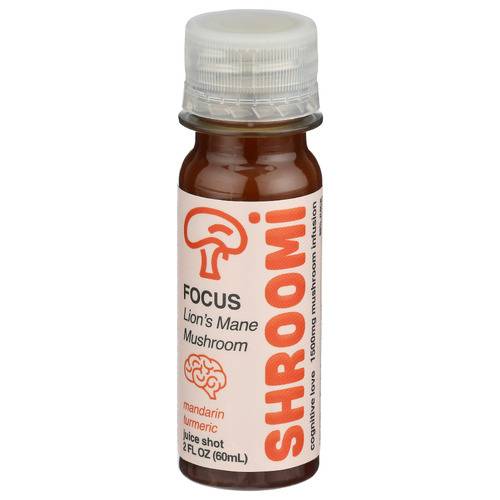 Shroomi Health Mandarin Turmeric Lion's Mane Mushroom Focus Juice Shot