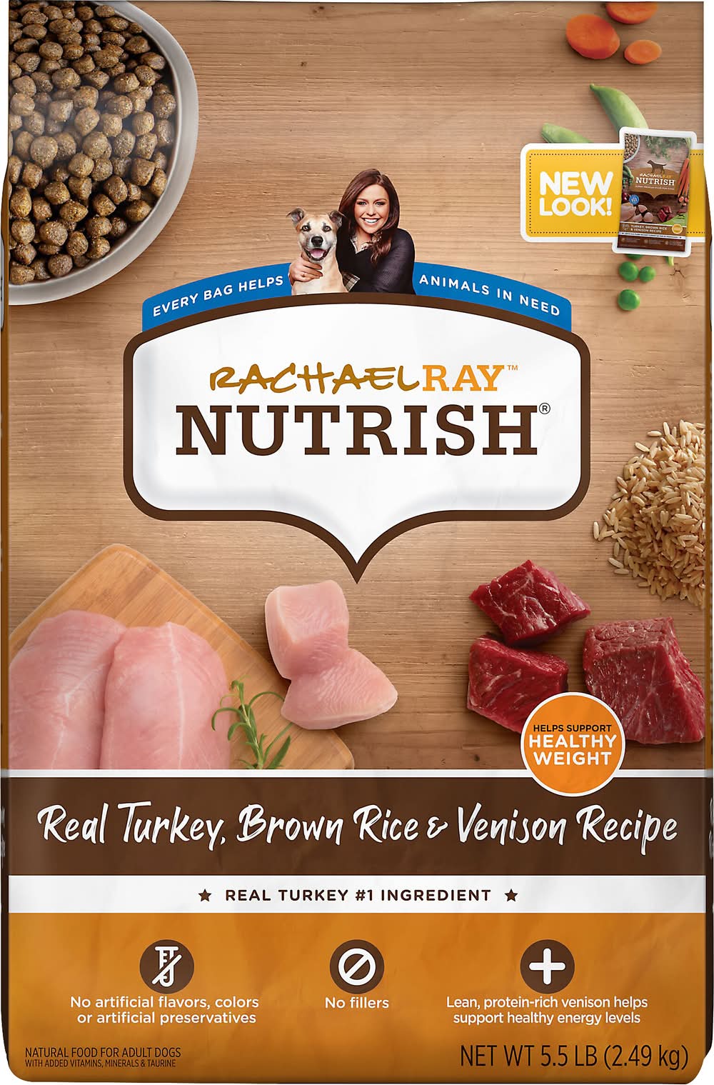 Nutrish Turkey Brown Rice & Venison Recipe Dog Food, Adult (5.5 lbs)