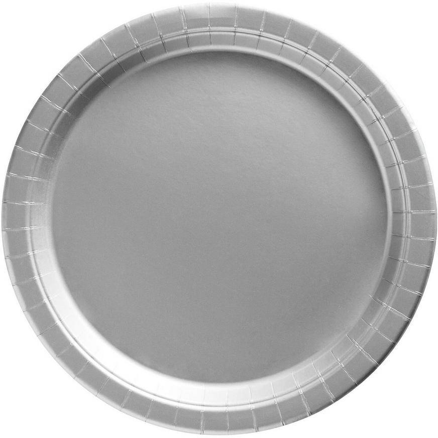 Party City Extra Sturdy Paper Dinner Plates (10"/silver)