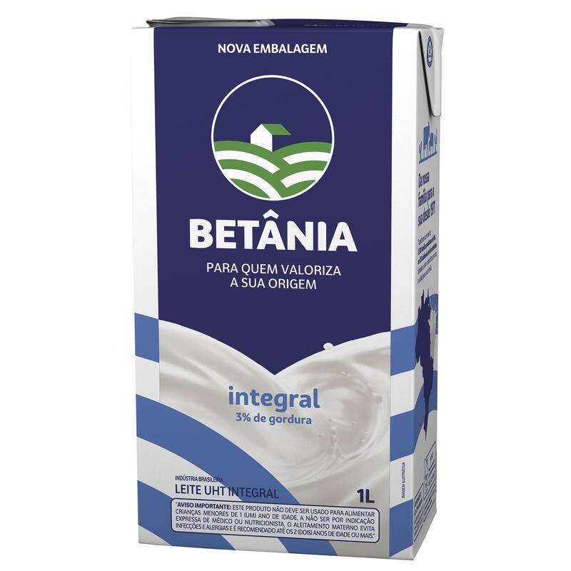 Betânia leite integral uht sem tampa (1 l)
