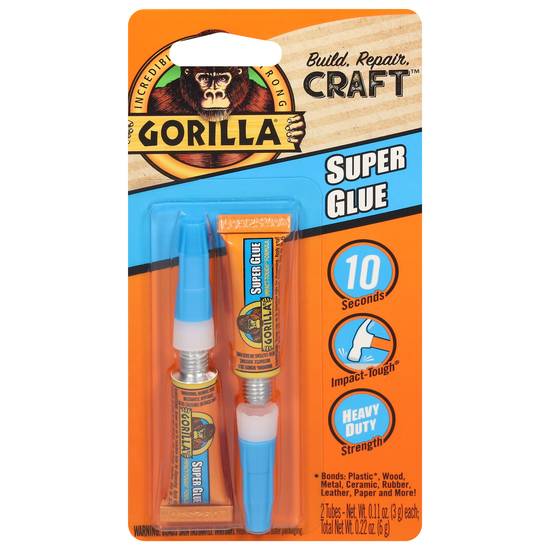 Gorilla Super Glue (2-3g tubes)