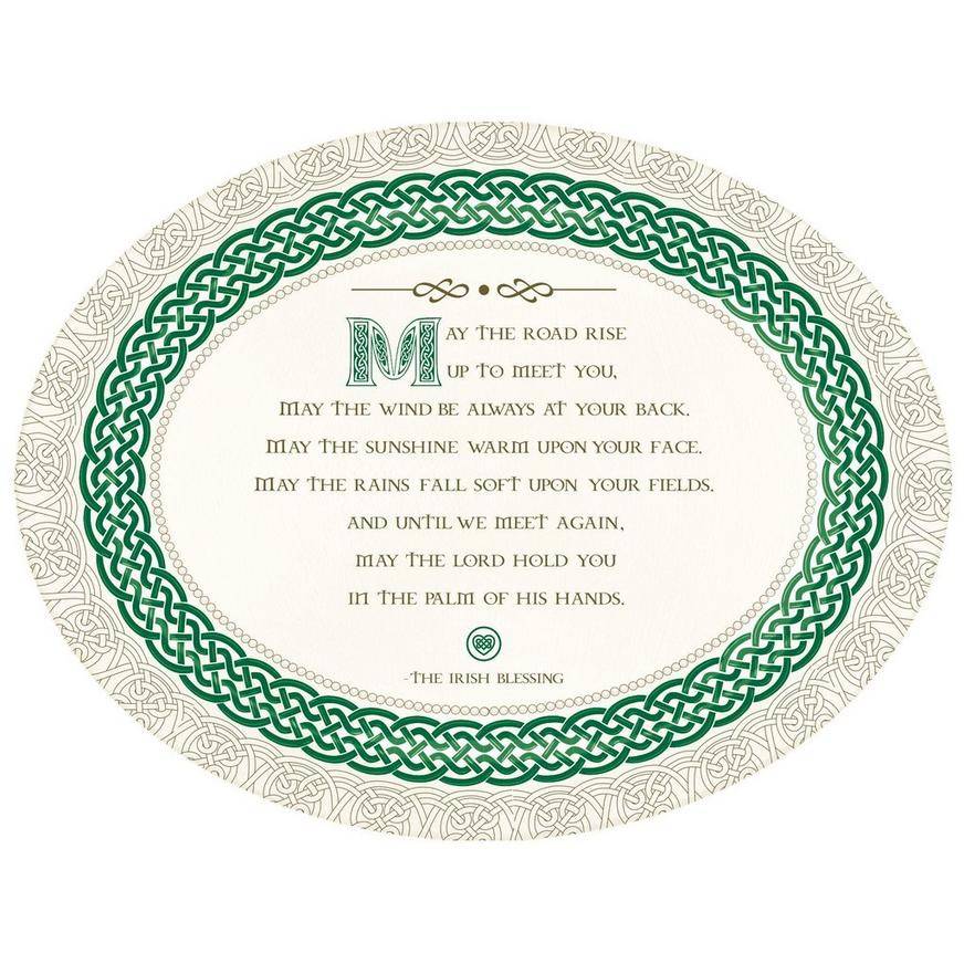 Irish Blessing St. Patrick's Day Melamine Platter, 18in
