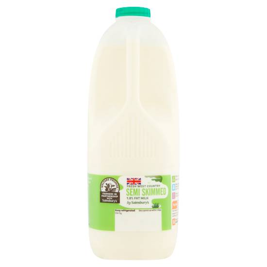 Sainsbury's Fresh West Country Semi Skimmed Fat Milk (2.27L)