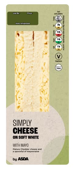 ASDA Simply Cheese on Soft White