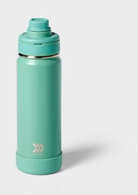 All In Motion Stainless Steel Vacuum Insulated Water Bottle 24 oz, Soft Green