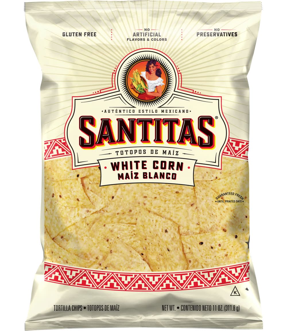 Santitas Gluten Free Tortilla Chips, White Corn (11 oz)