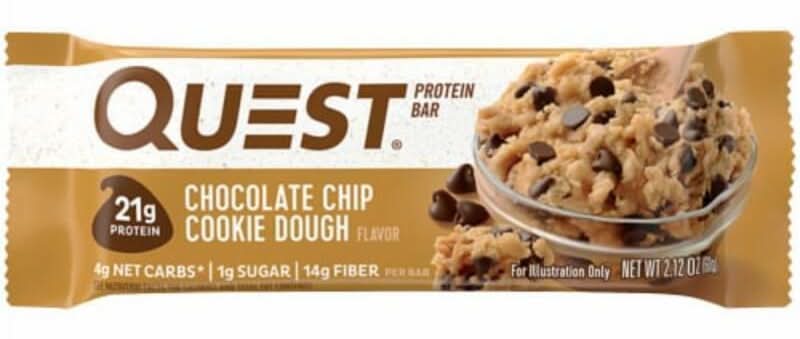 Quest Chocolate Chip Cookie Dough Protein Bar 2.12oz