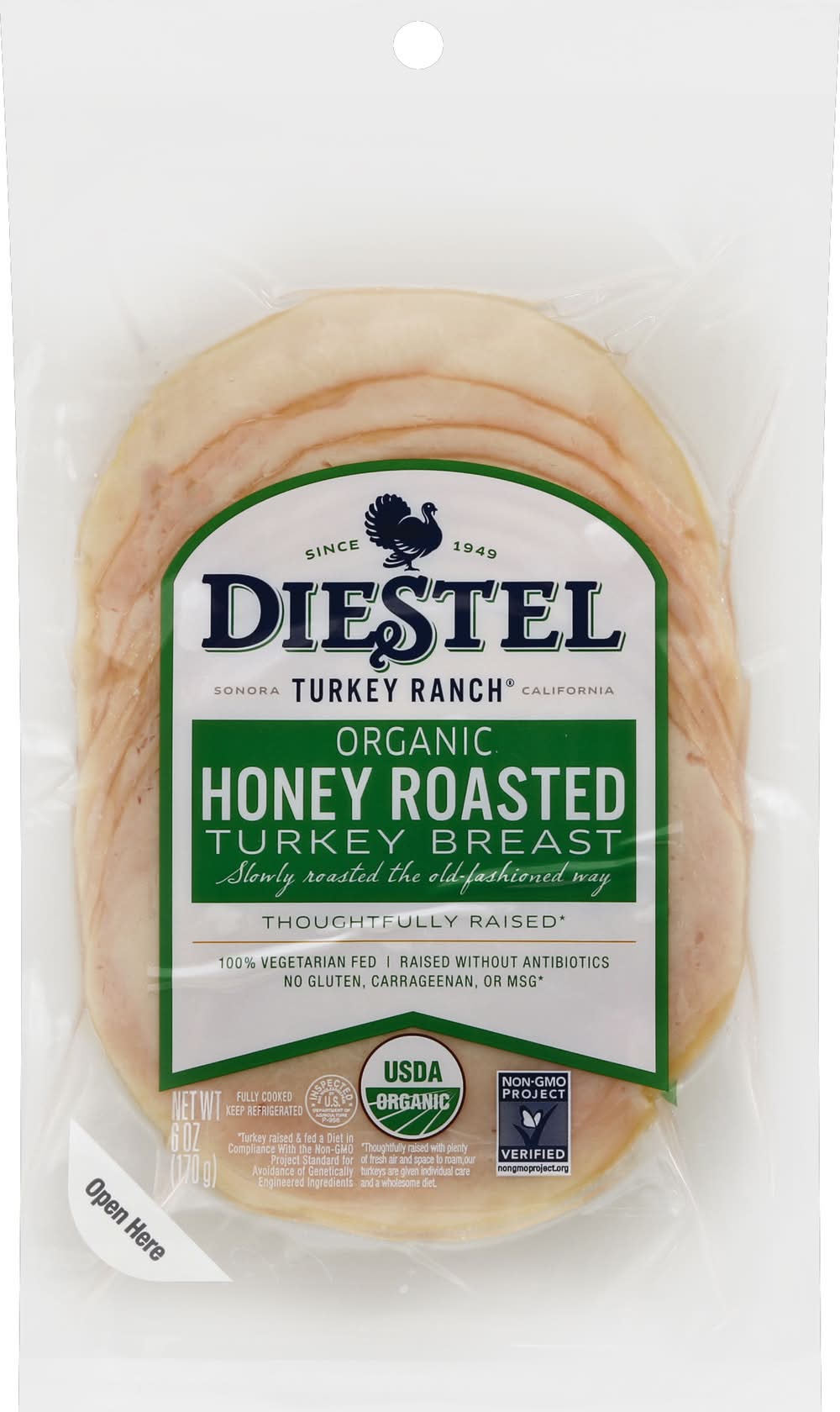 Diestel Organic Honey Roasted Turkey Breast (6 oz)