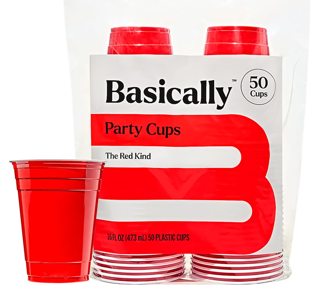 Basically, Party Cups, Red (50 ct)