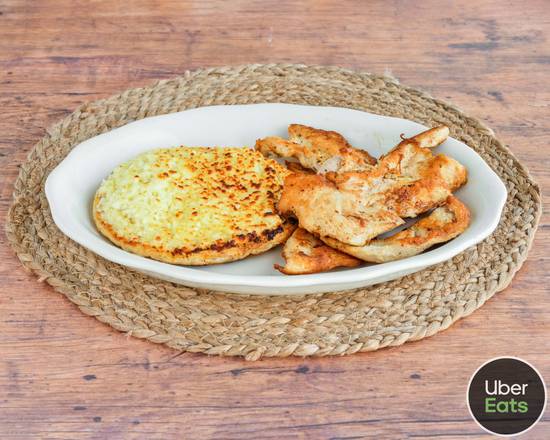 Corn Pie with Cheese & Grilled Chicken (Arepa con Queso y Pollo Asado)