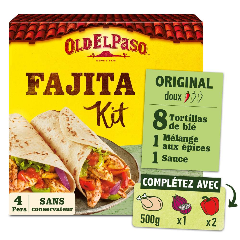 Kit Fajitas original doux OLD EL PASO - Le kit de 500g
