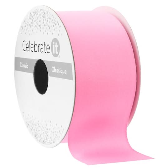 Celebrate It Satin Ribbon, 1.5" X 3Yd, Pink