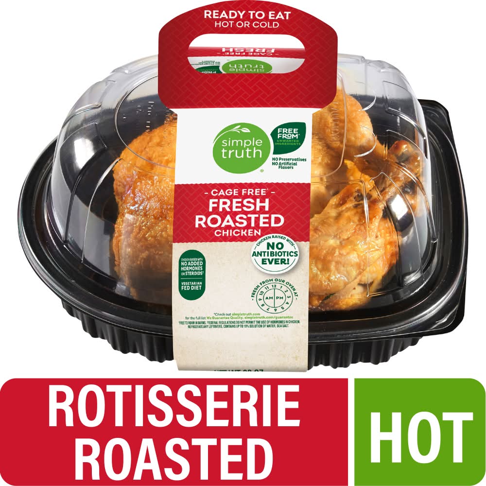 Simple Truth Fresh Hot Roasted Whole Rotisserie Chicken (2 lbs)