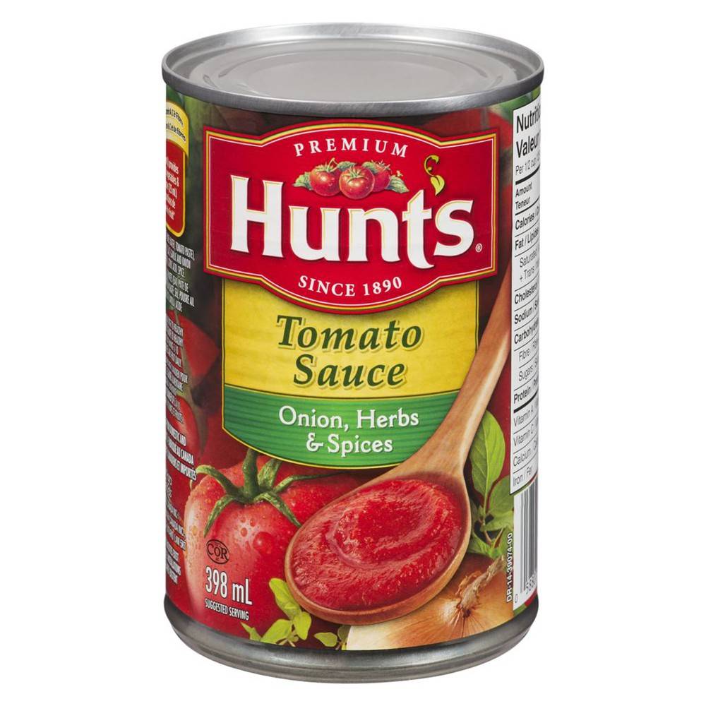 Hunt's  sauce tomate (398 ml) - tomato sauce, onion, herbs & spices (398 ml)