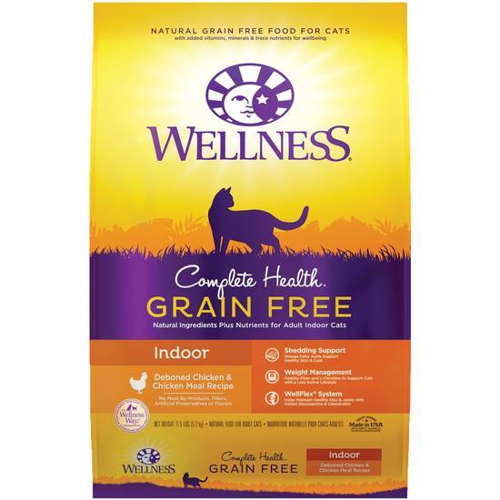 Wellness Complete Health Grain Free Indoor Chicken Dry Cat Food (11.5 lbs)