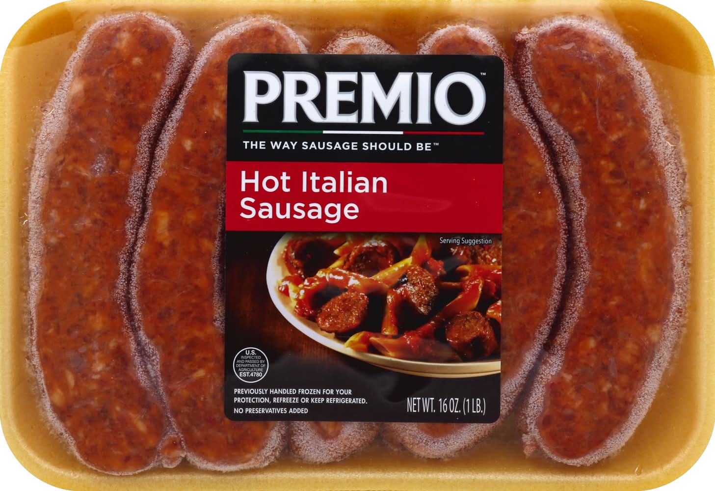 Premio Hot Italian Sausage (16 oz)
