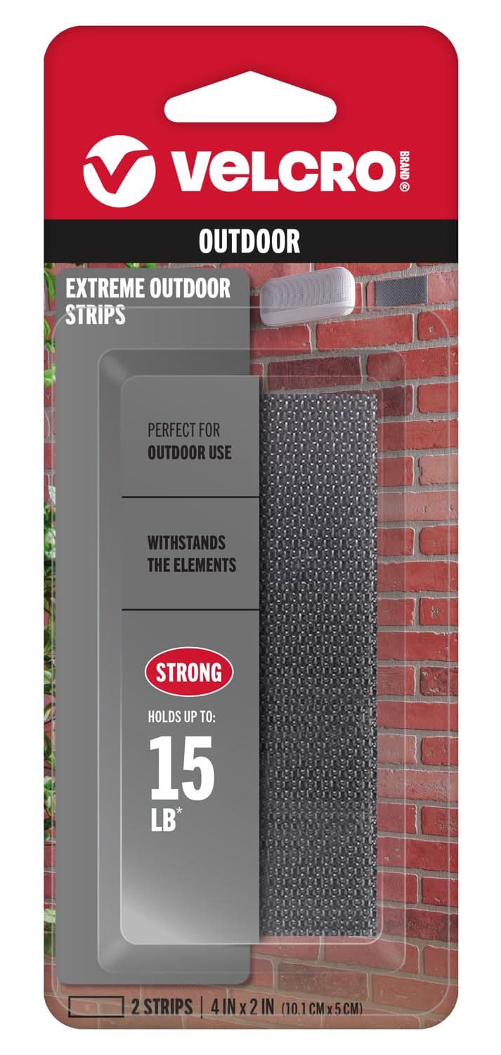 Velcro Brand Extreme Outdoor Medium Nylon Hook And Loop Fastener 4 In. L 2 Pk