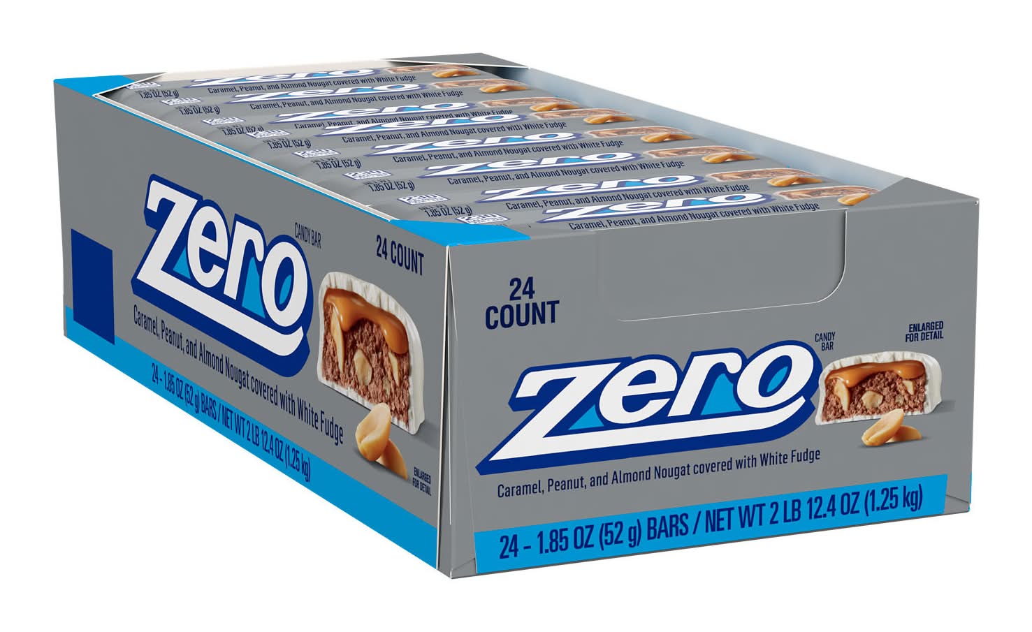 ZERO Candy Bar, Caramel-Peanut-Almond (1.85 oz, 24 ct)