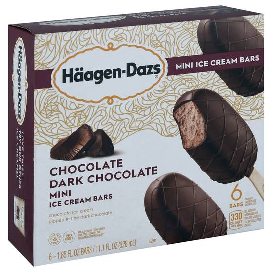 Häagen-Dazs Mini Dark Chocolate Ice Cream Bars (6 ct)