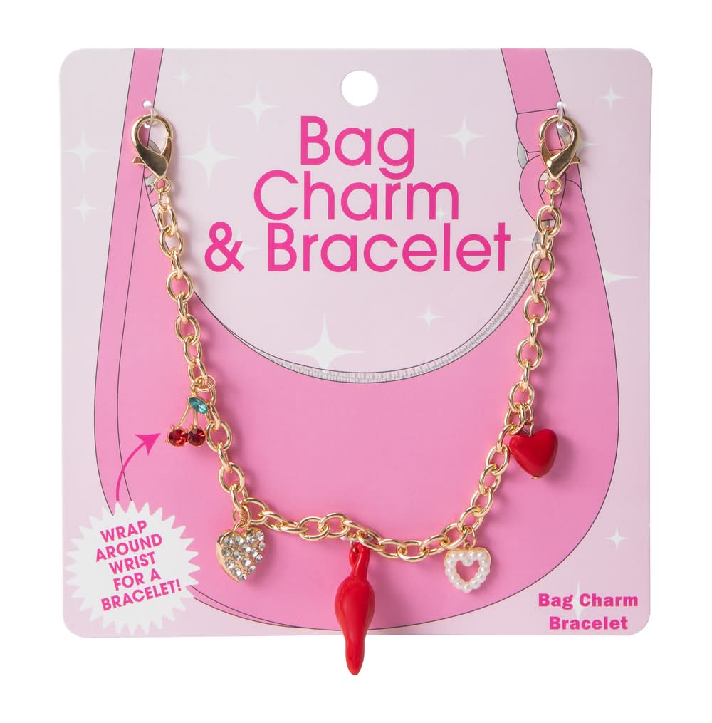 Bag Charm & Bracelet Set Pepper