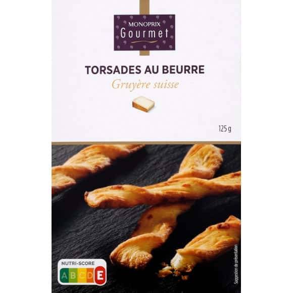 Monoprix Gourmet Torsades Au Beurre Au Gruy}Re Suisse La Boîte De 125G