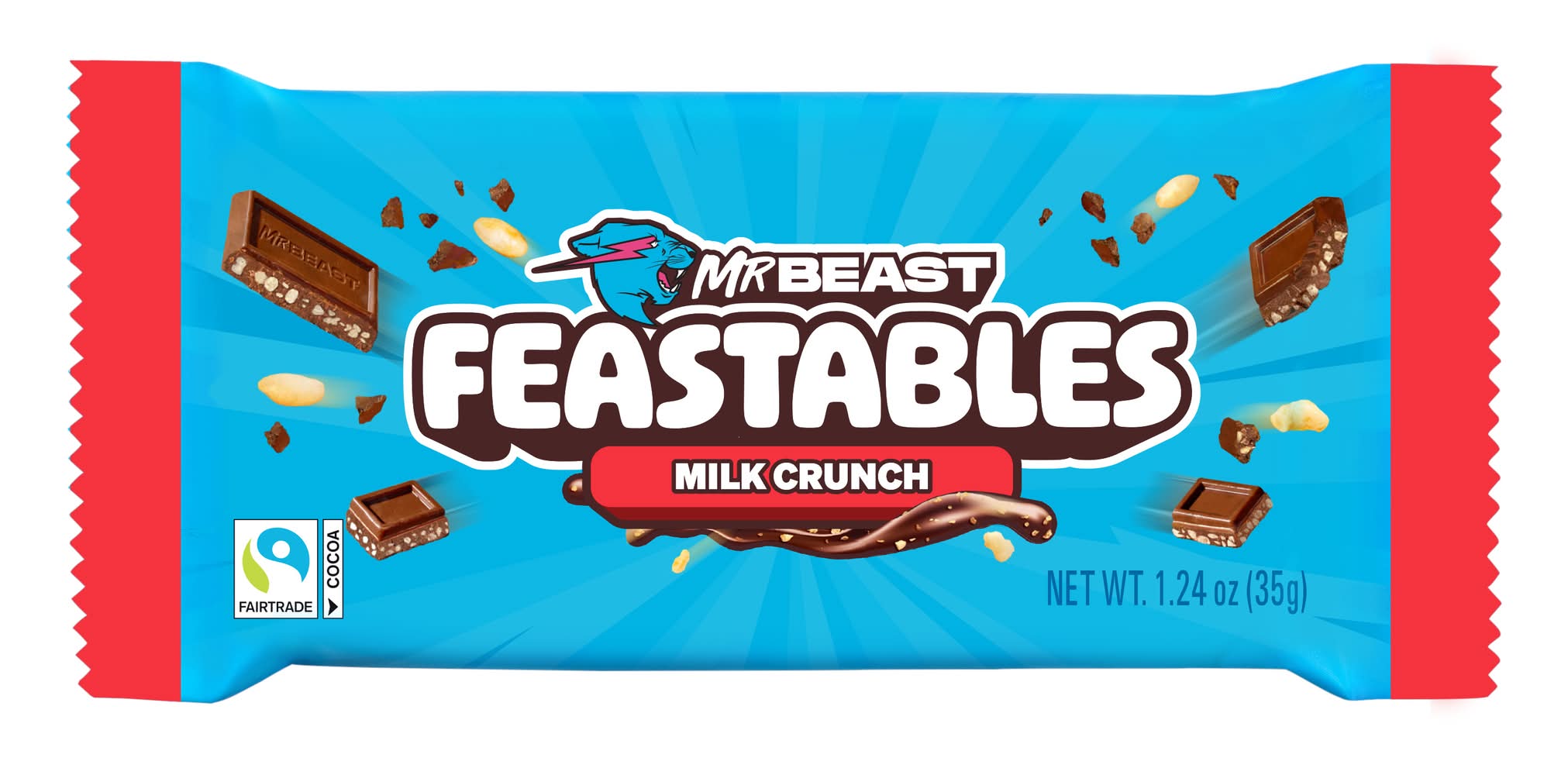 FEASTABLES Milk Chocolate Crunch Candy Bar