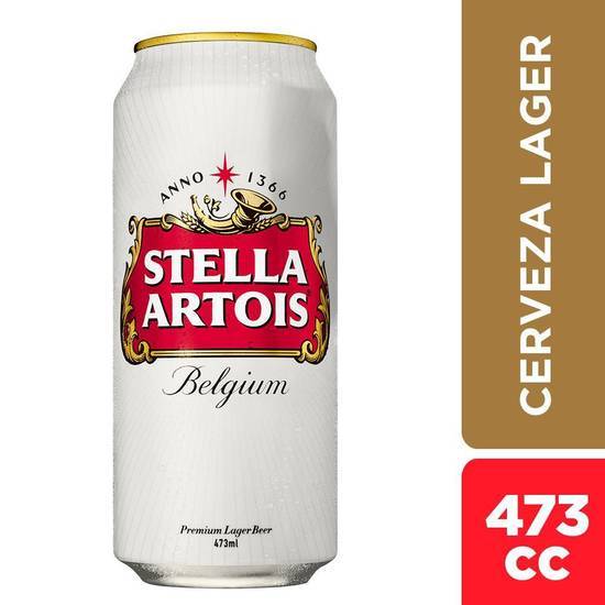 Stella Artois Cerveza lager (lata 473 ml)