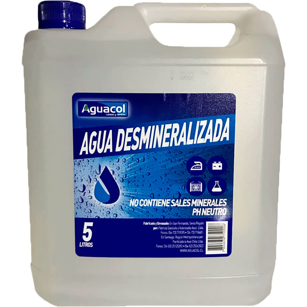 Aguacol · Agua desmineralizada (5 L)