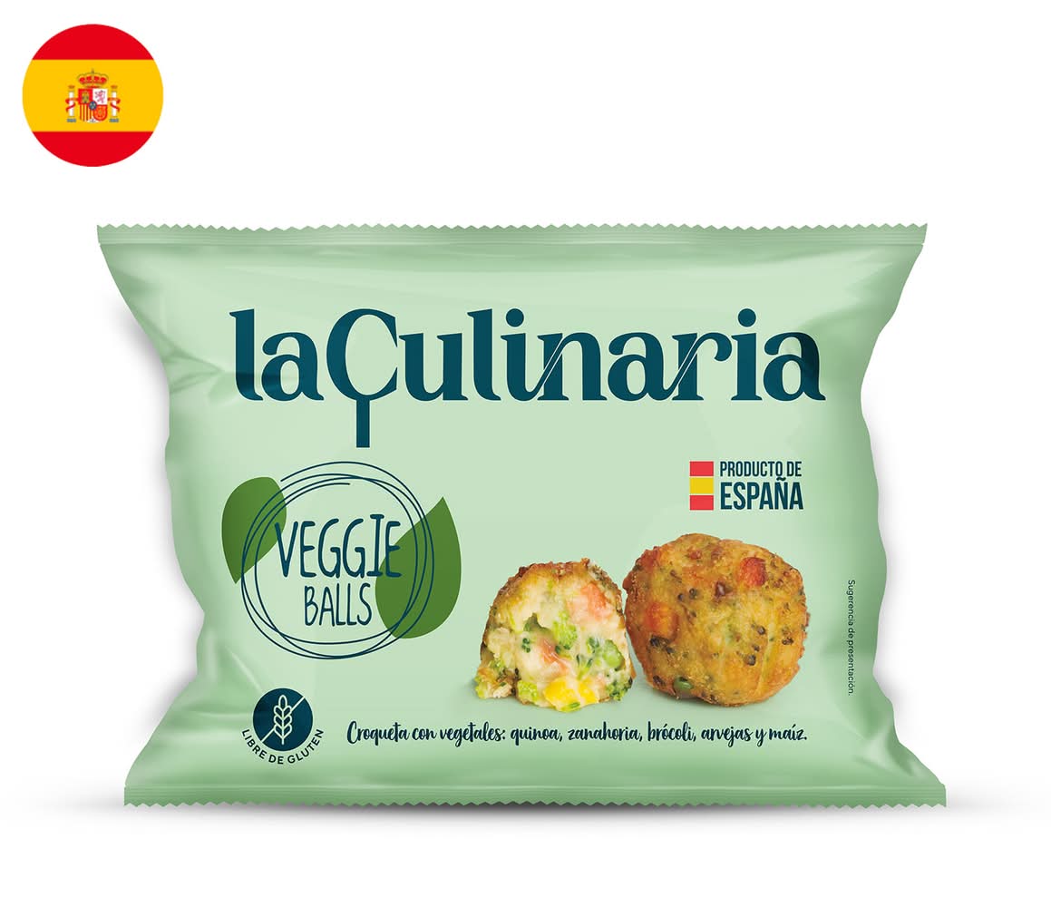 La culinaria · Croquetas vegetarianas rellenas - Quinoa-Zanahoria-Brócoli-Arvejas-Maíz (240 g)