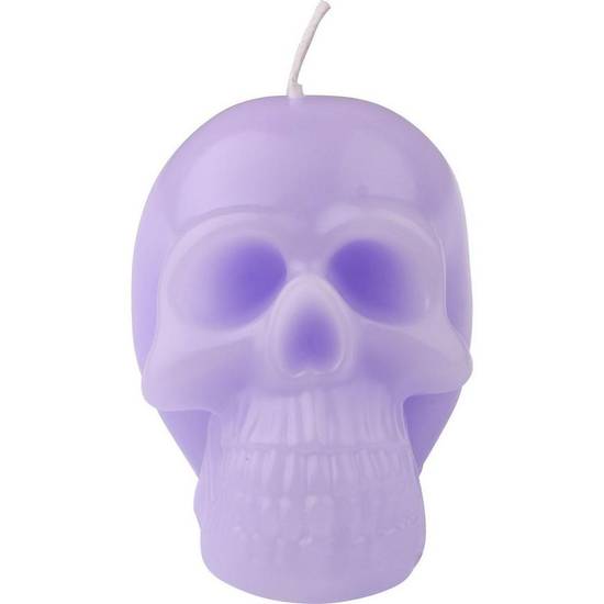 Lavender Skull Candle, 3in x 4in