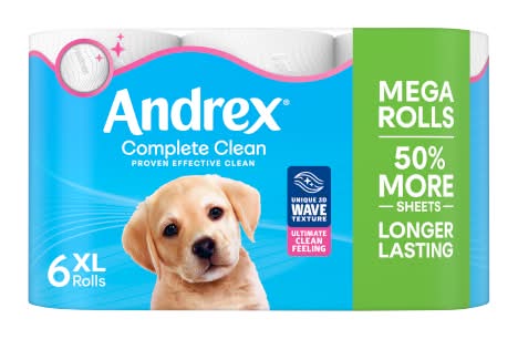 Andrex XL, Complete Clean Mega Rolls (6 pack)