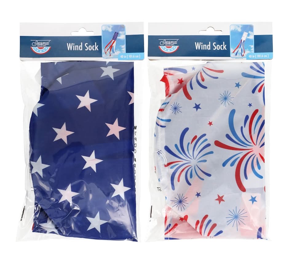Seasonal Collection Patriotic Wind Sock, Assorted Designs, 1-ct.
