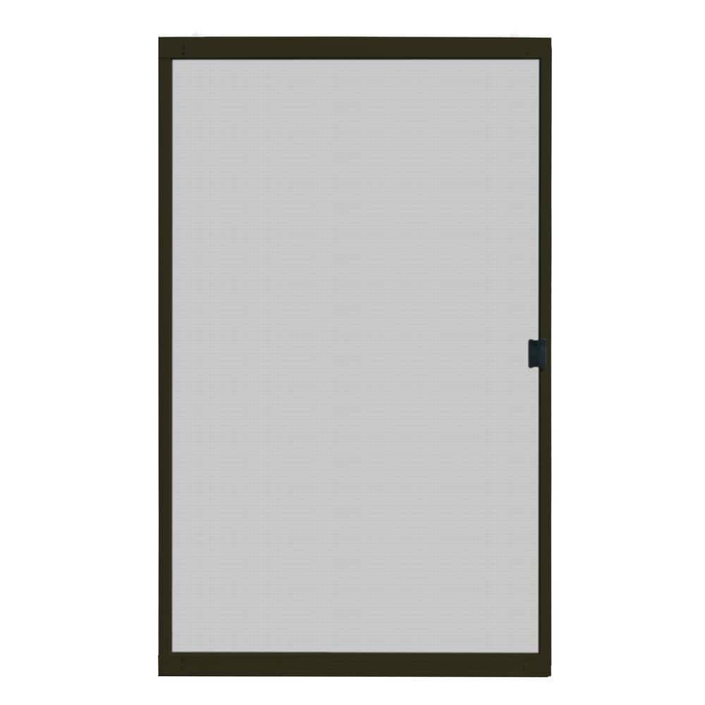 Unique Home Designs 48 In. X 80 In. Adjustable Fit Bronze Steel Sliding Patio Screen Door